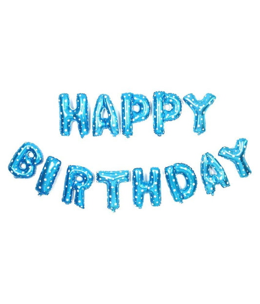 Happy Birthday Foil Balloon Blue 16 Inch