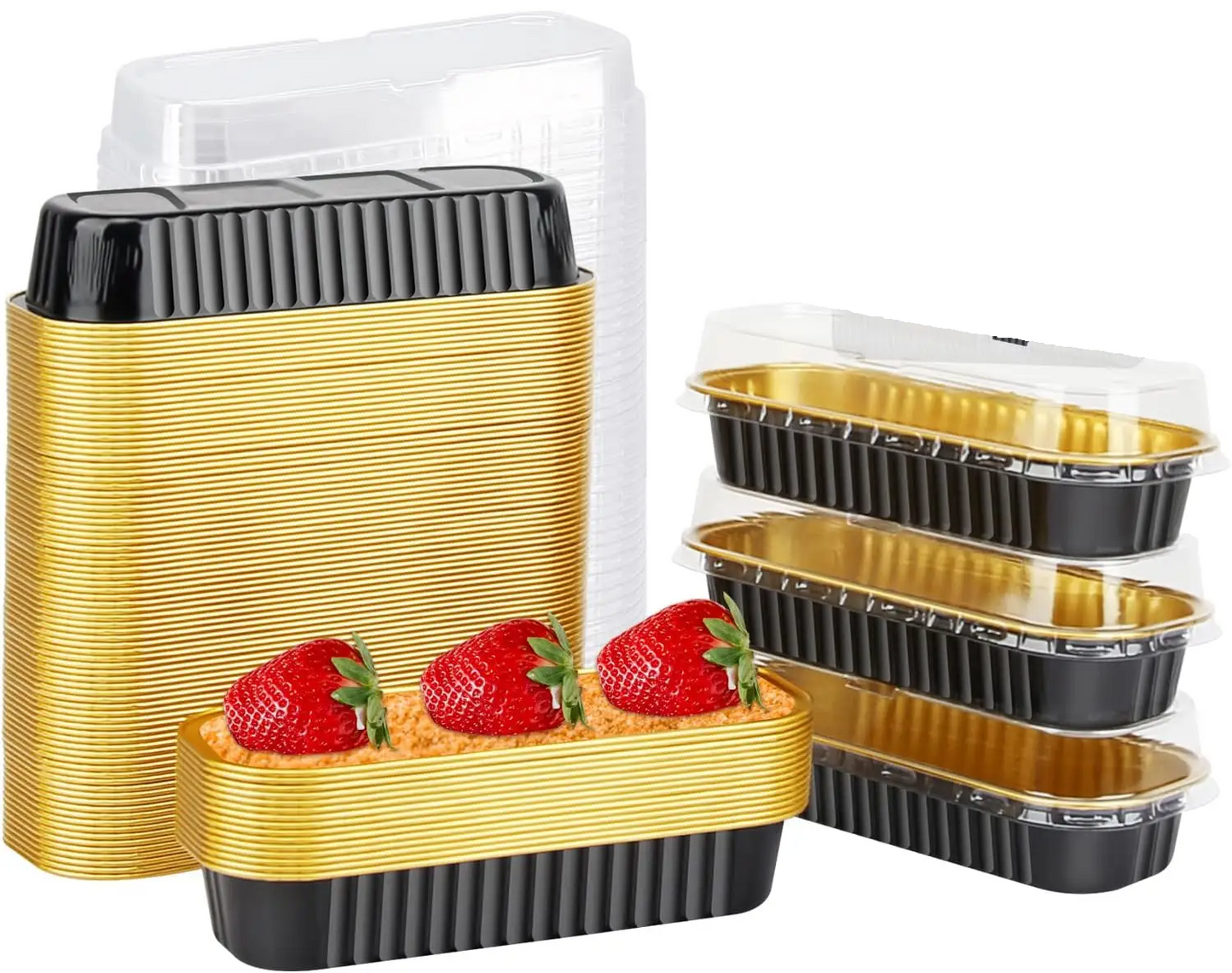 Aluminium  Foil Mini Loaf Pans With Lids