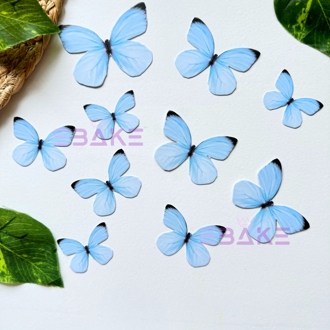 Blue Paper Butterflies - Foldable