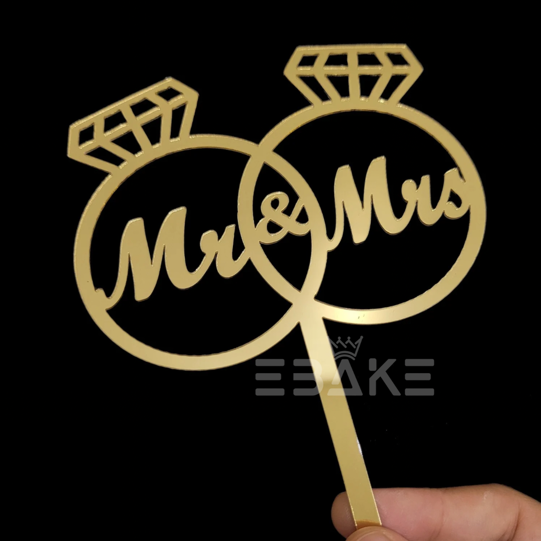 Mr & Mrs Cake Topper