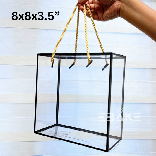 Transparent Hamper Box (Set of 5 Pieces) 8x8x3.5”