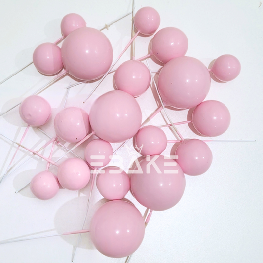 Light Pink Faux Balls - Set Of 20 Pieces