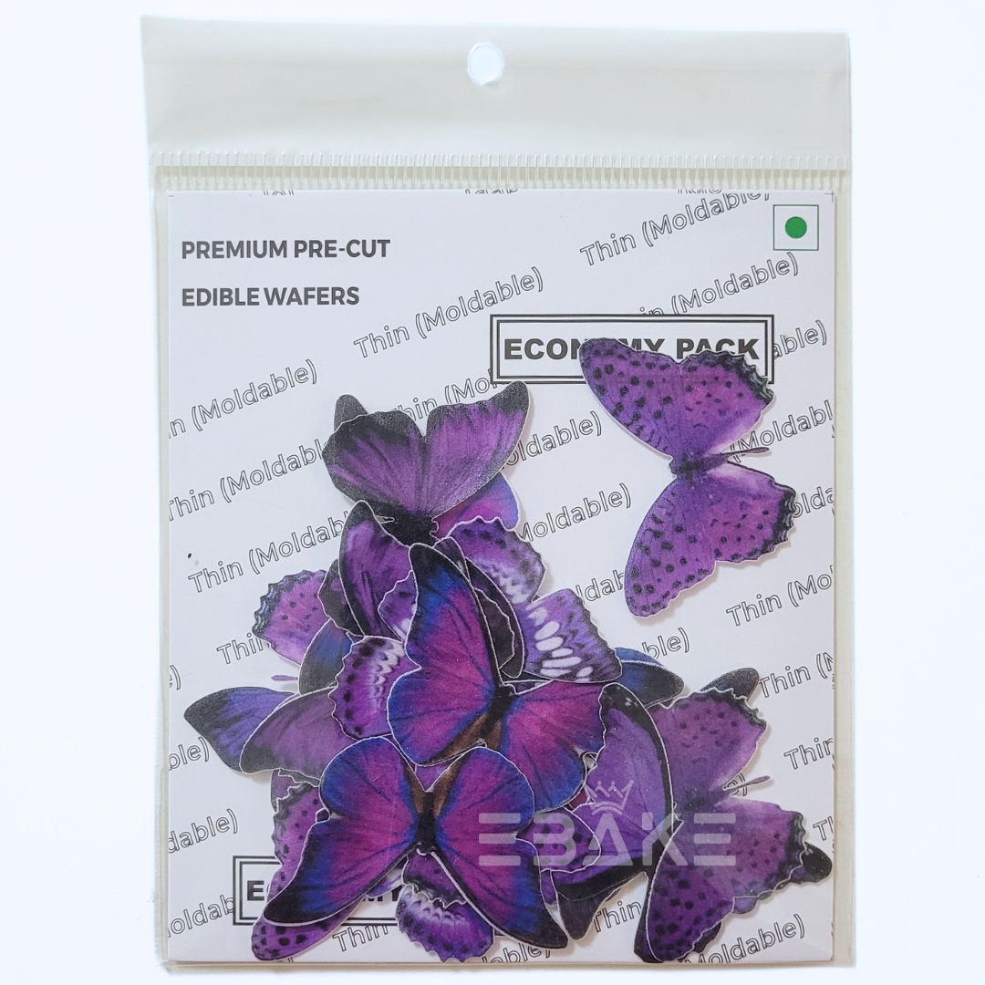 Edible Wafer Butterflies - B04 (16 Pieces)