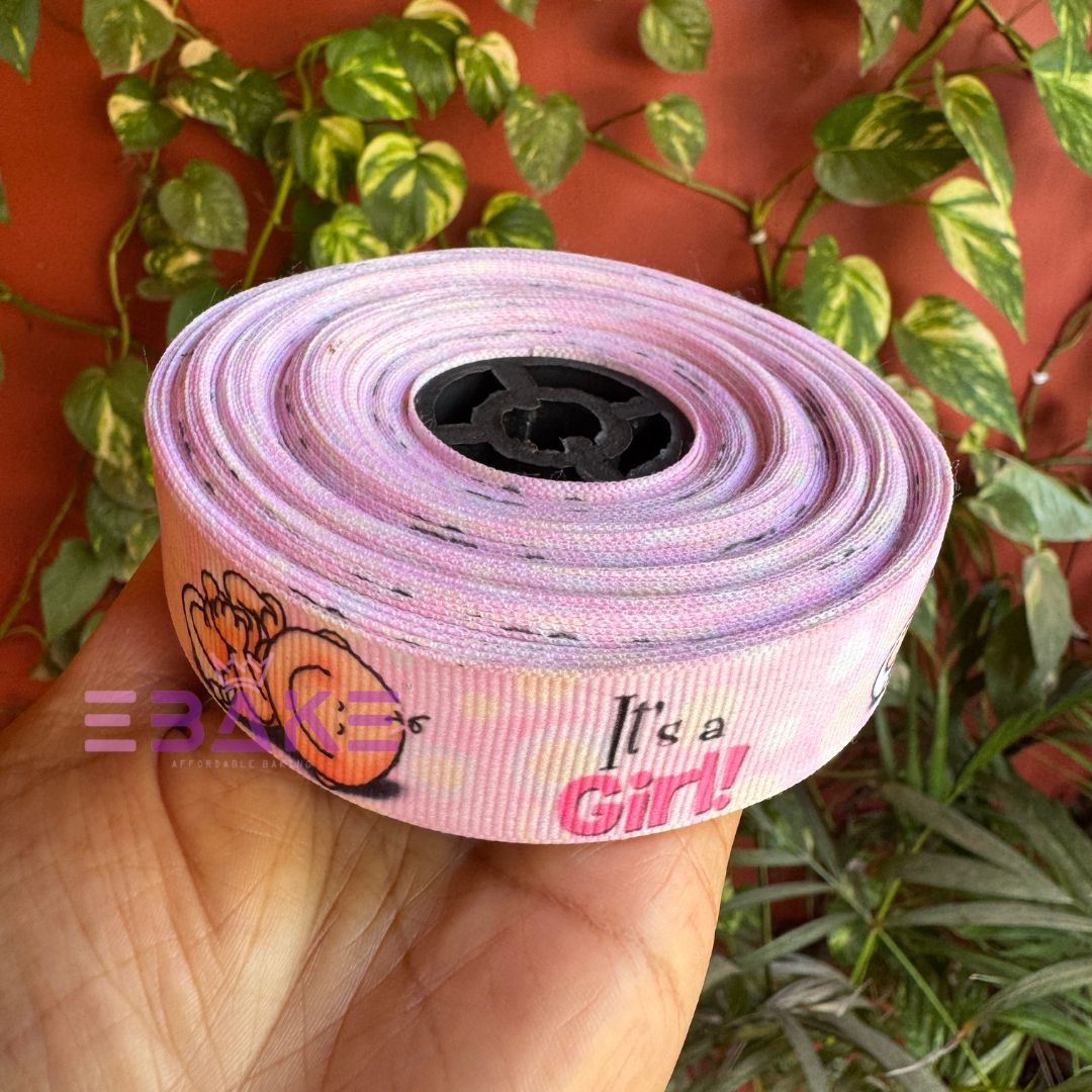 It's a Girl Printed Grosgrain Ribbon