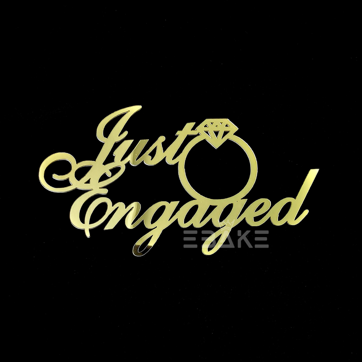 Just Engaged Cutout/Charm