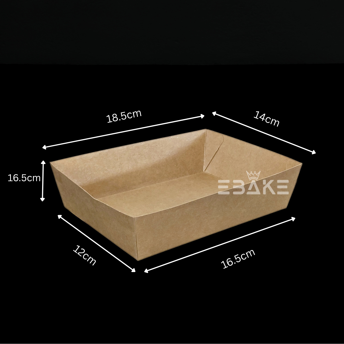 Kraft Paper Boat Tray 1000ml  – Disposable Paper Food Serving Tray (25 Pieces Set)