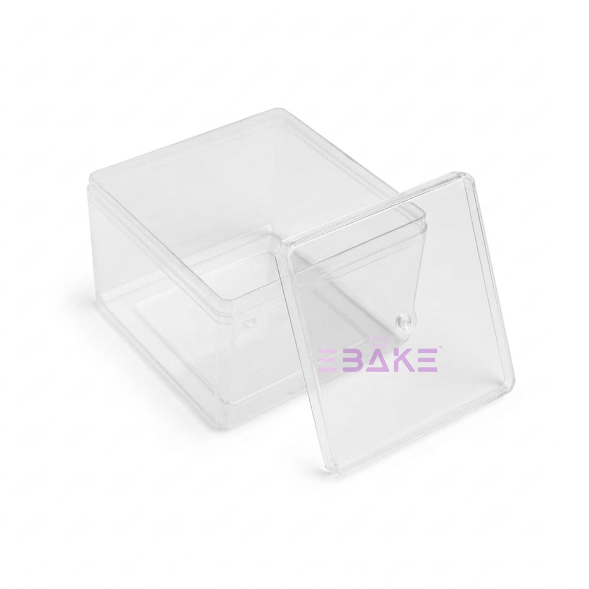 500ml Square Acrylic Dessert Box / Cake Tub With Lid