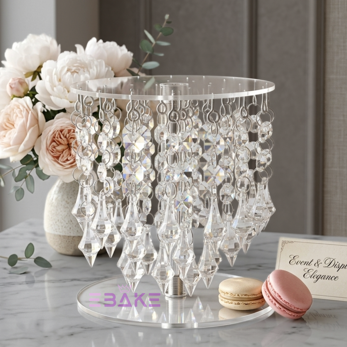 Layered Crystal Cake Spacer (Cake Separator) for Wedding / Engagement Cakes 6 Inch