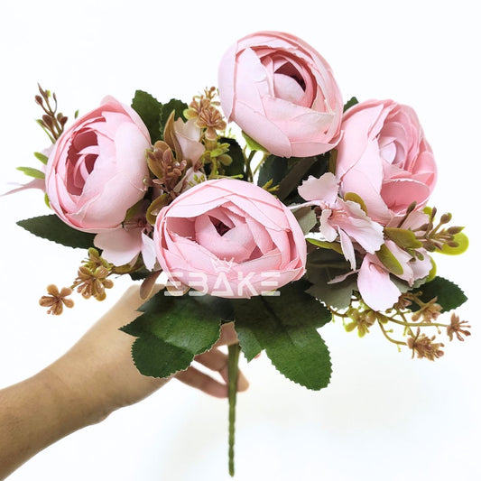 A1652 Light Pink Peony Bunch With Fillers