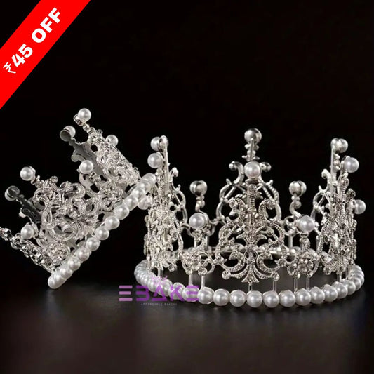 Medium Cake Crown - Silver