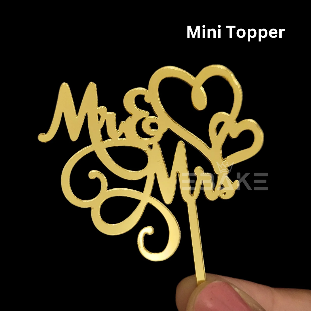 Mr & Mrs Mini Topper Golden