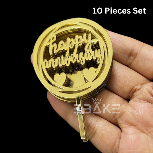 Happy Anniversary Mini Topper (Set of 10 Pieces)