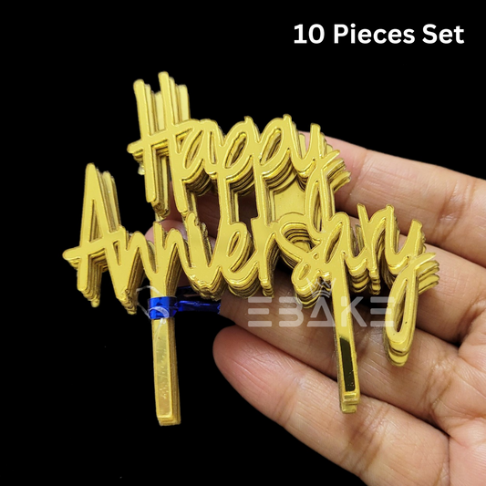 Happy Anniversary Mini Topper (Set of 10 Pieces)