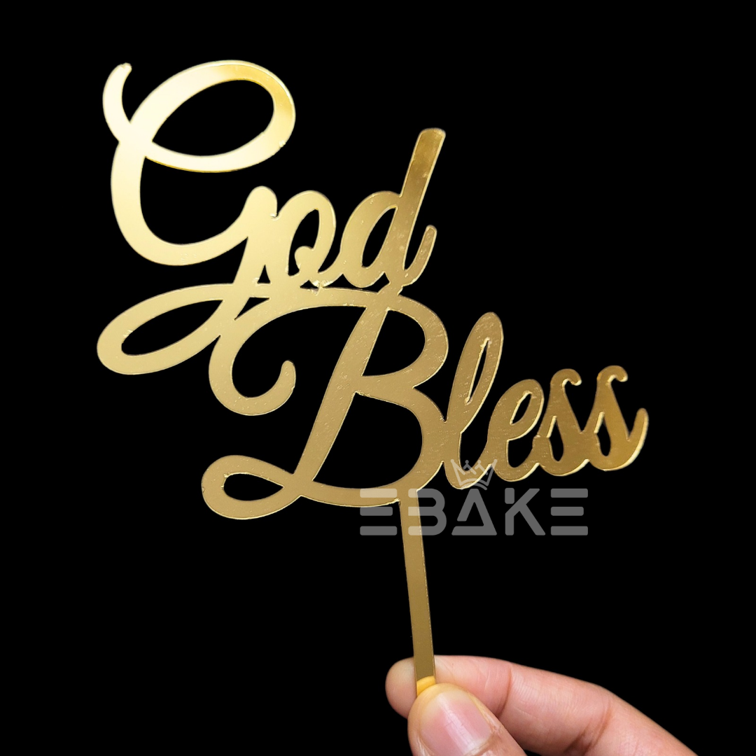 God Bless Cake Topper