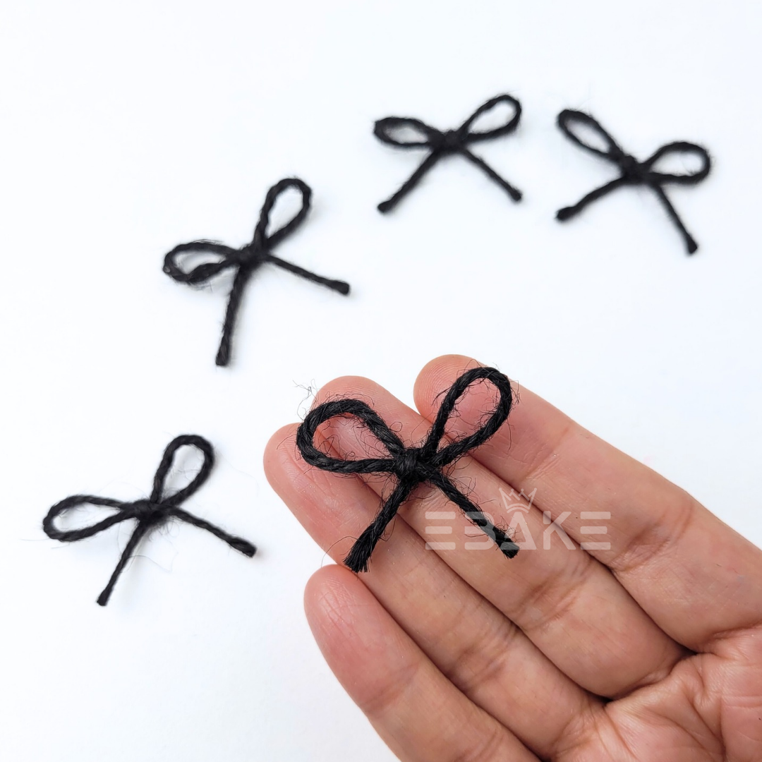 Cute Mini Bows - Black (Set of 5 pcs)