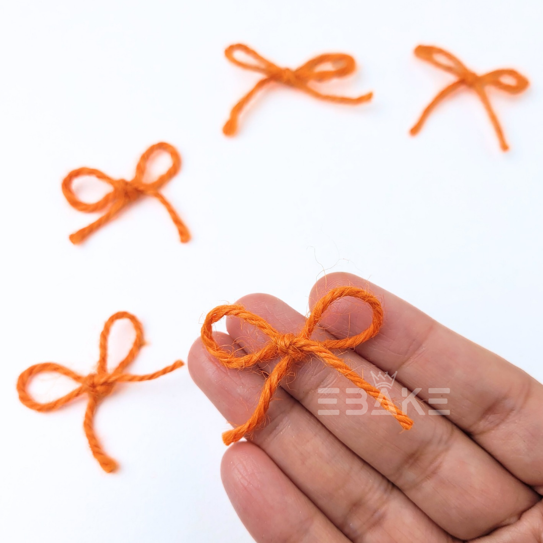 Cute Mini Bows - Orange (Set of 5 pcs)