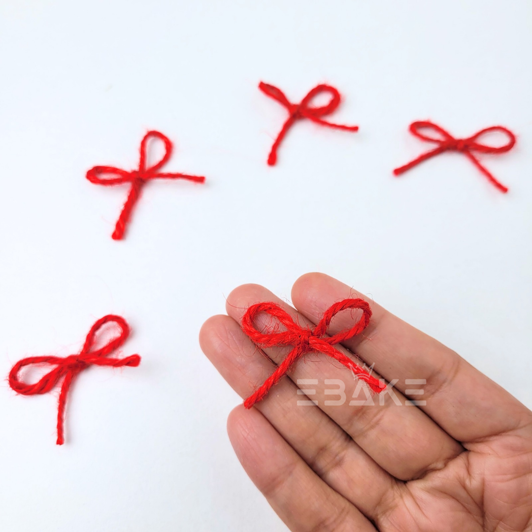 Cute Mini Bows - Red (Set of 5 pcs)