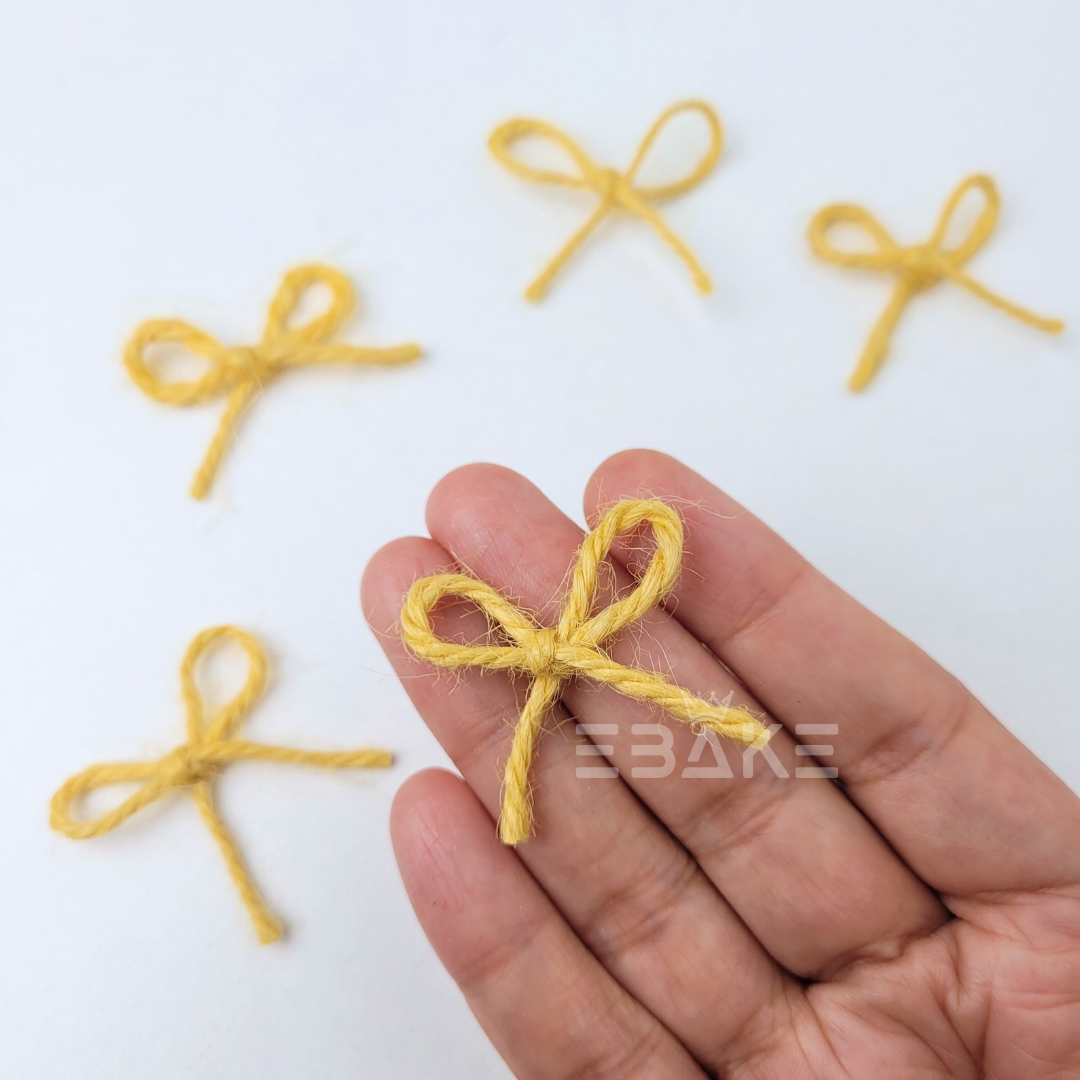 Cute Mini Bows - Yellow (Set of 5 pcs)