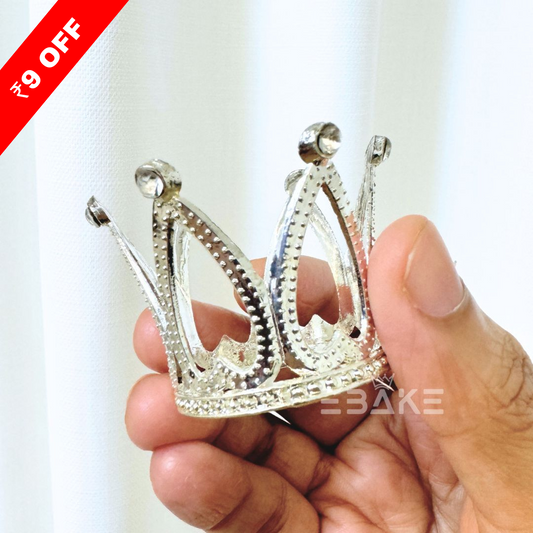 Mini Cake Crown - Silver