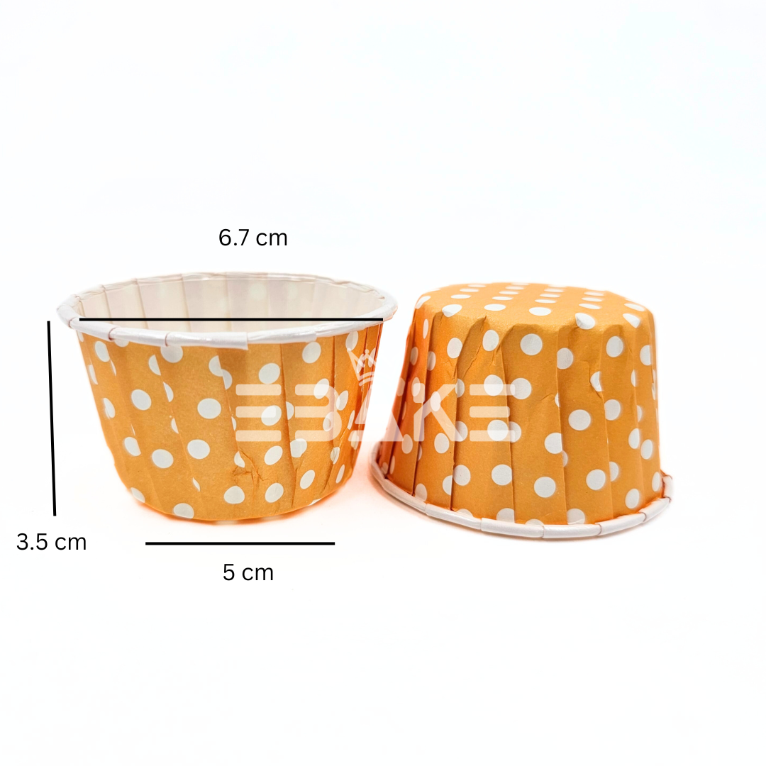 Medium Rolled Rim Muffin Cup / Cupcake Liners - Orange A541 (Set of 50 pieces)