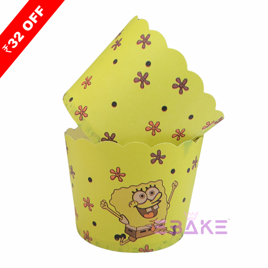 Paper Muffin Cup Spongebob Printed - Set Of 50 Pieces Medium