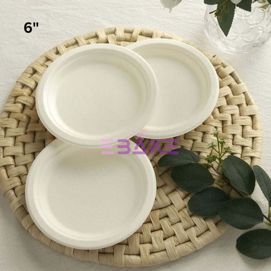 Disposable Plates 6" (Bagasse)