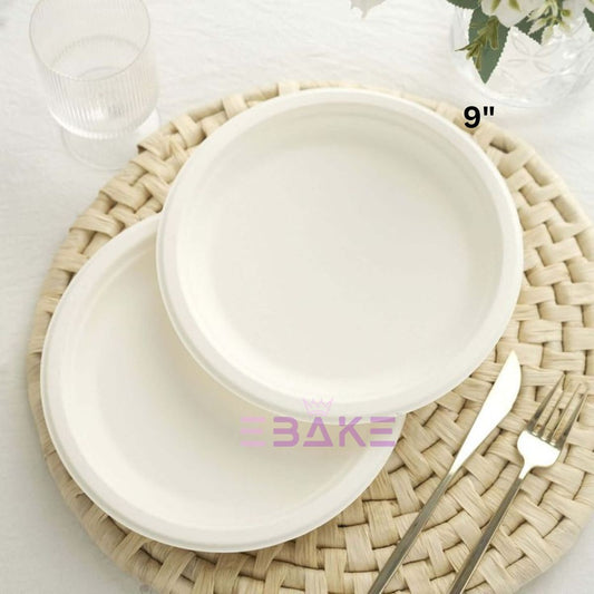 Disposable Plates 9" (Bagasse)