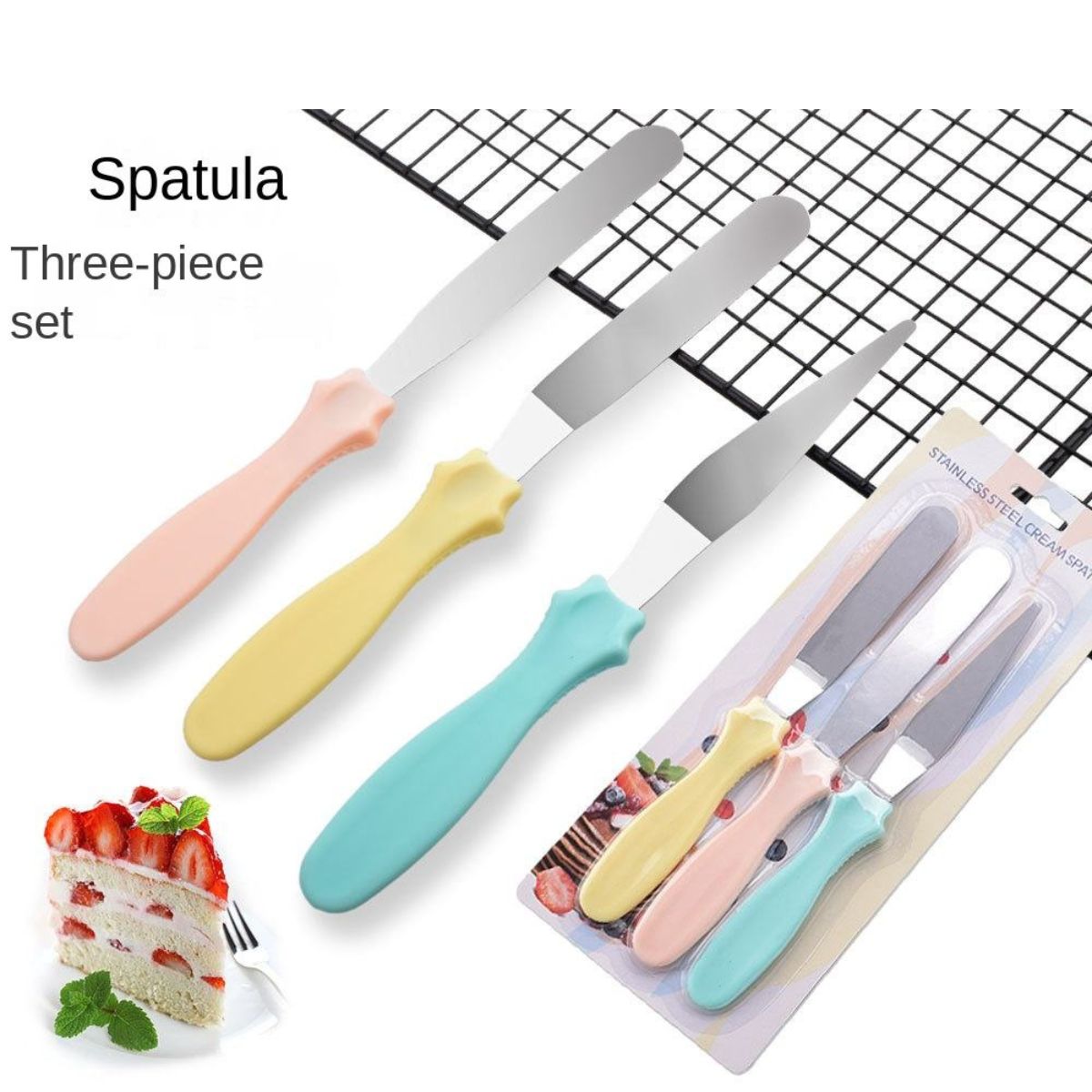 Palette Knife Set - Offset, Straight & Angled Icing Spatula Stainless Steel