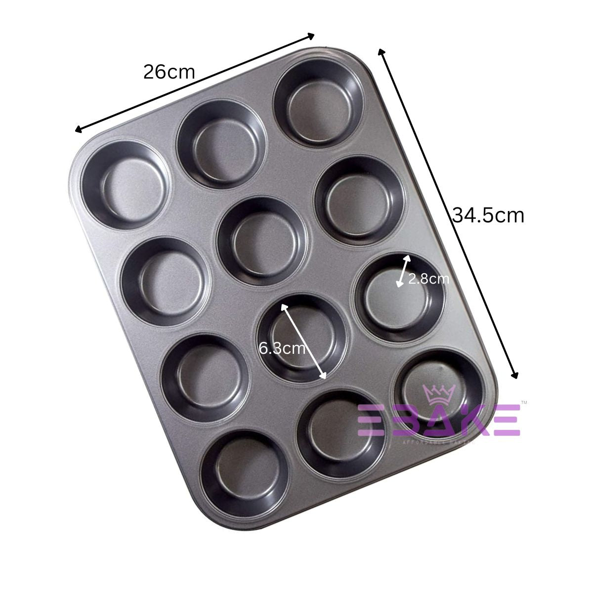 12 Cavity Non Stick Cupcake Mould / Muffin Tray