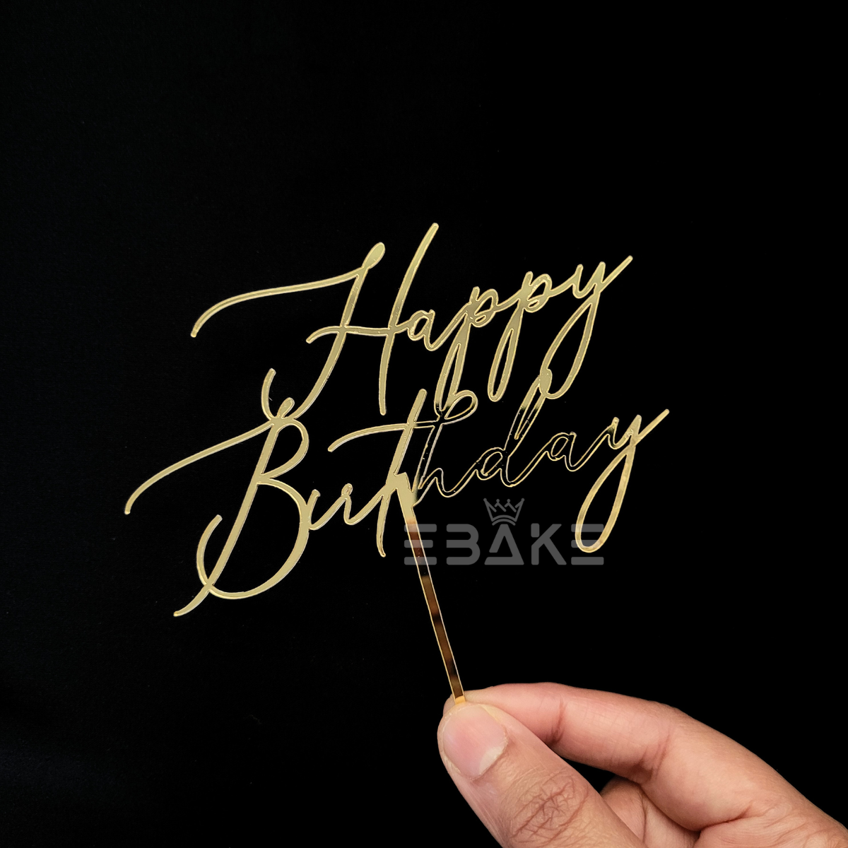 Happy Birthday Cake Topper 4 Inch