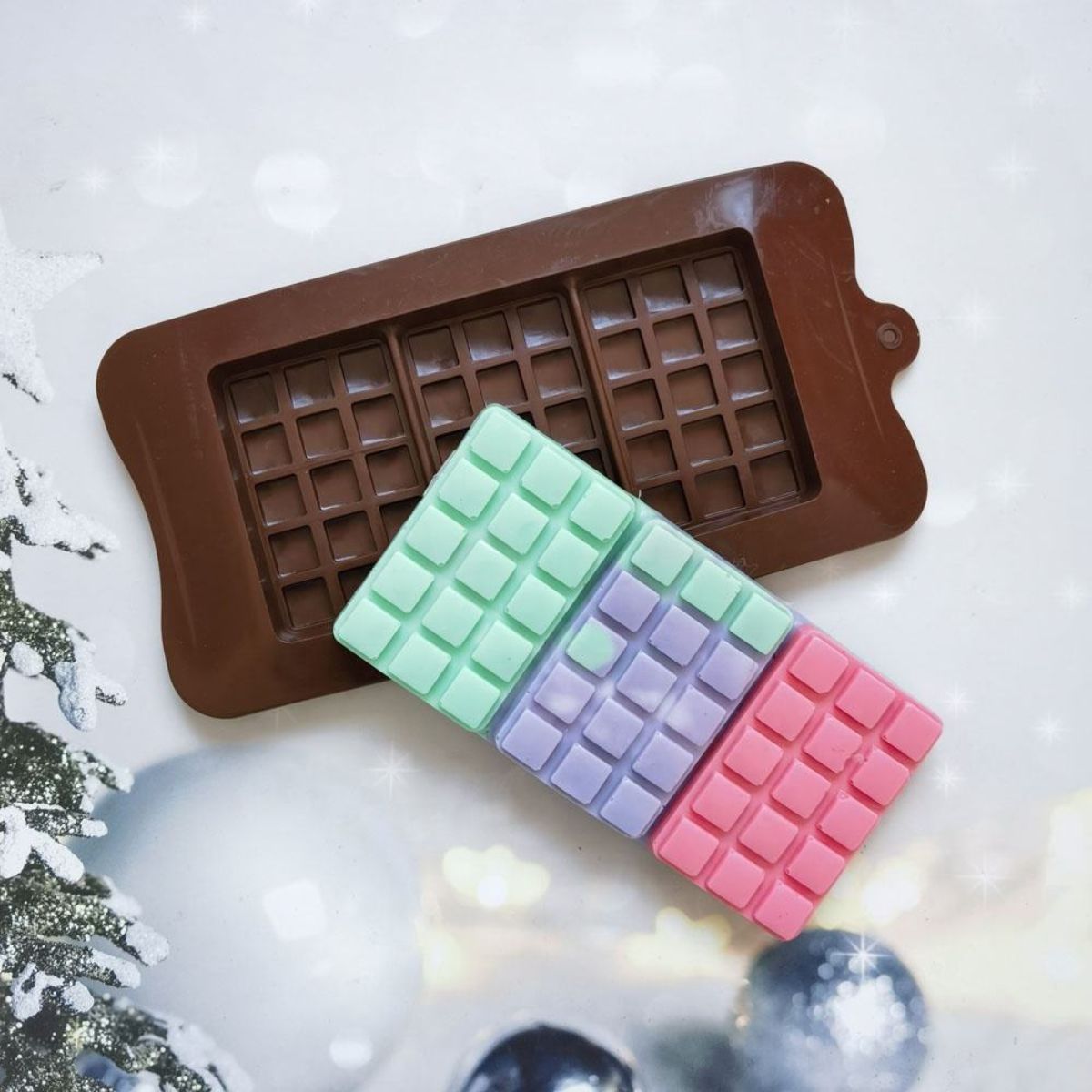 3 Bar Mini Chocolate Silicone Mould