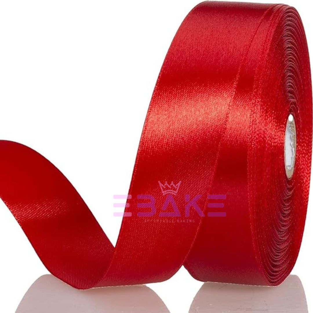 Dark Red Satin Ribbon 1 Inch (Single Piece)