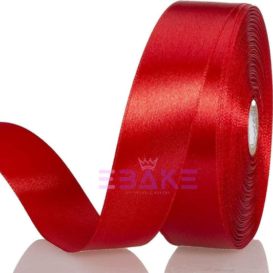Dark Red Satin Ribbon 1 Inch (Single Piece)