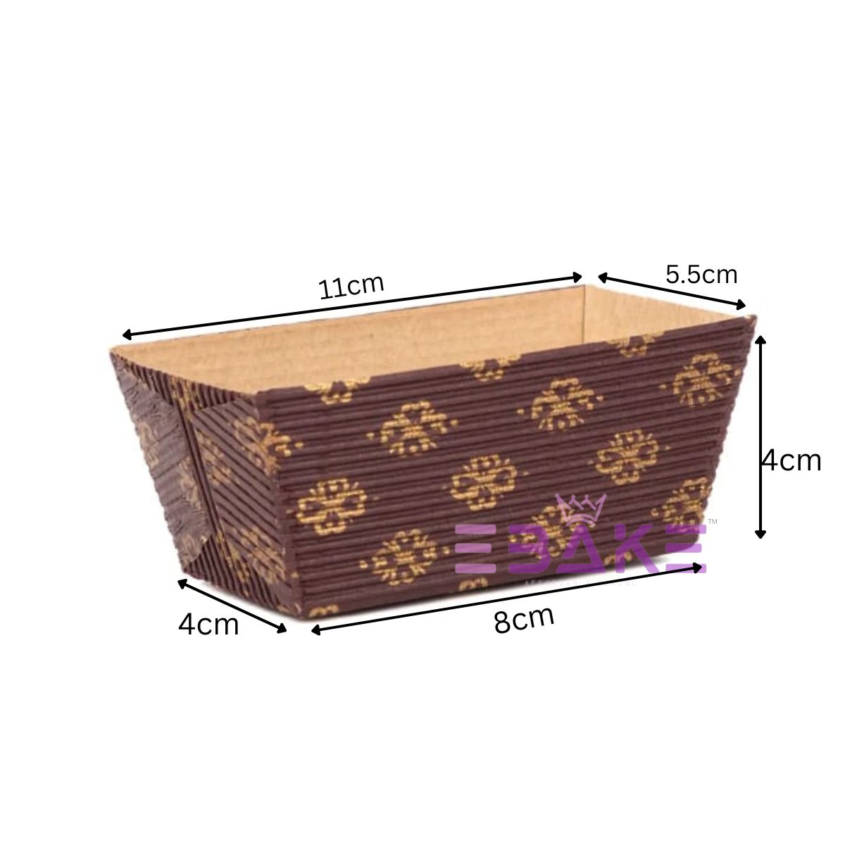 Brownie Rectangle Mini / Mini Loaf Mould (Set of 50 Pieces)