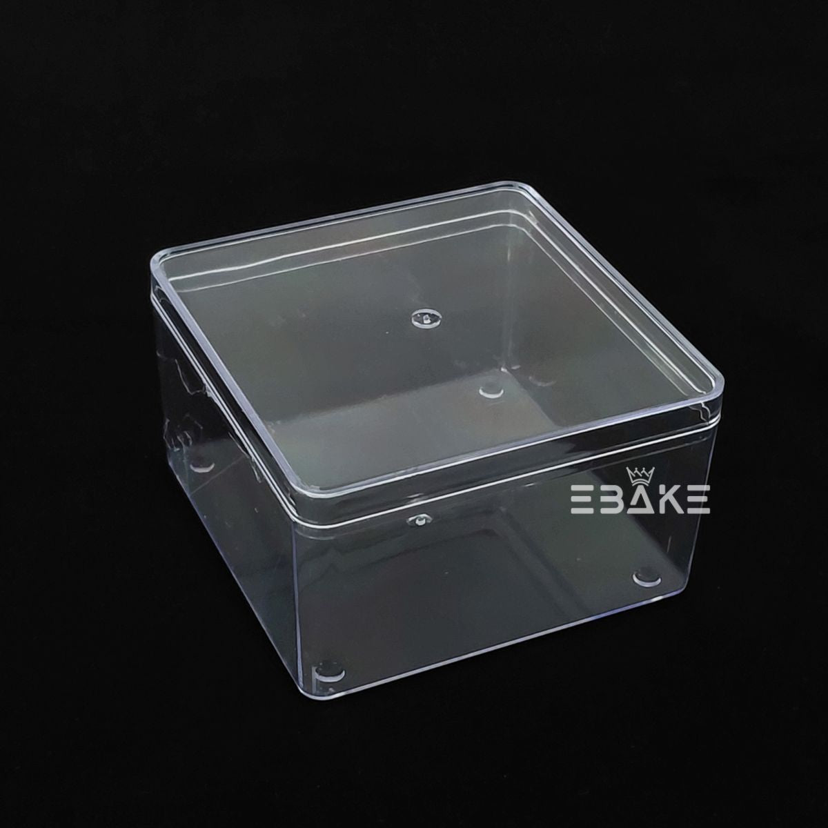 300ml Square Acrylic Dessert Box / Cake Tub (With Lid)
