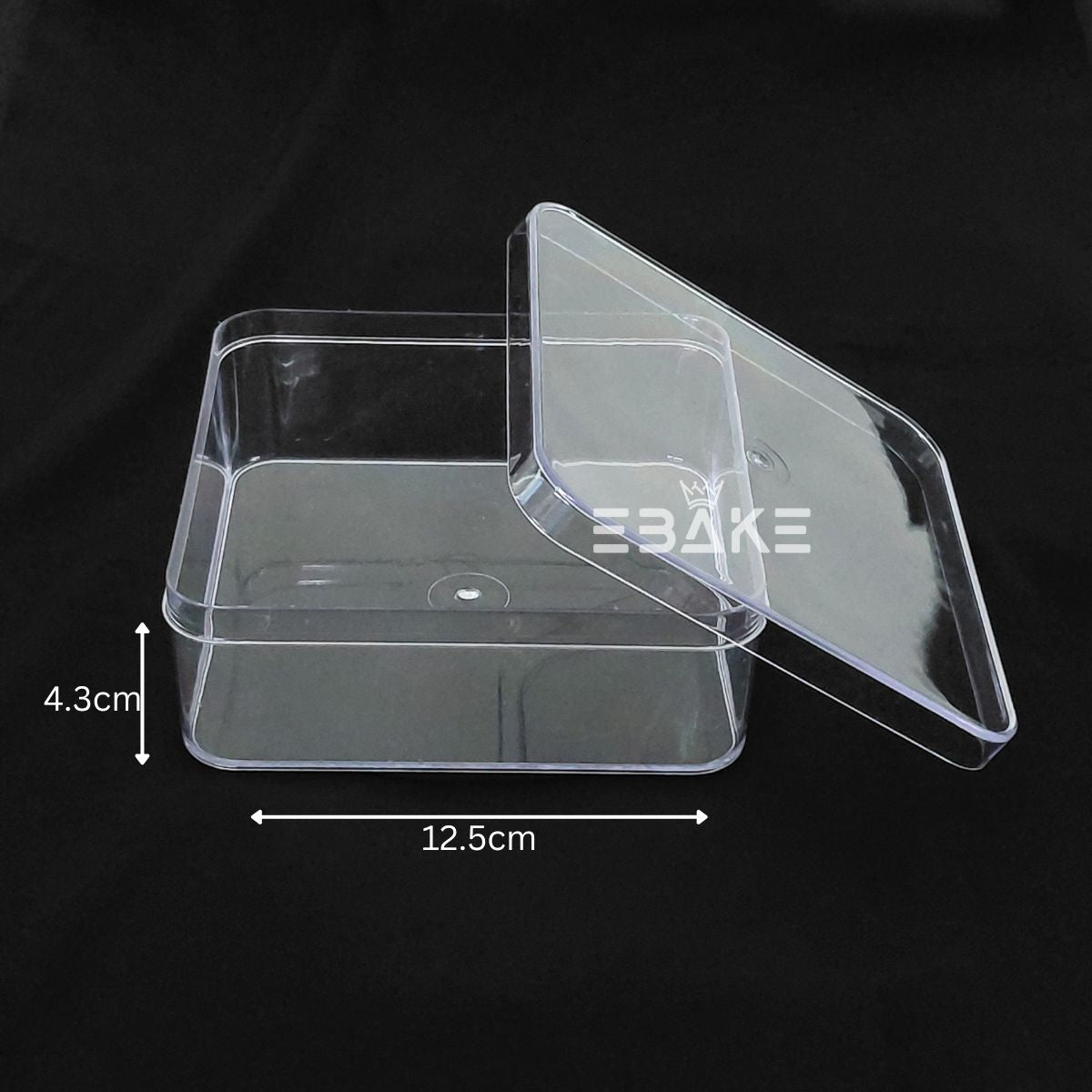 500ml Square Acrylic Dessert Box / Cake Tub With Lid