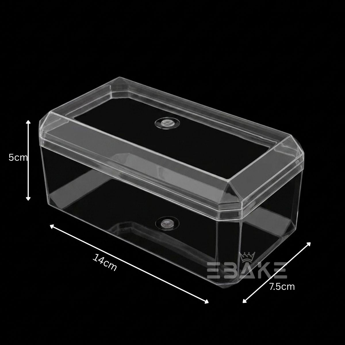 450ml Rectangle Acrylic Dessert Box / Cake Tub With Lid / Ferrero Rocher Box