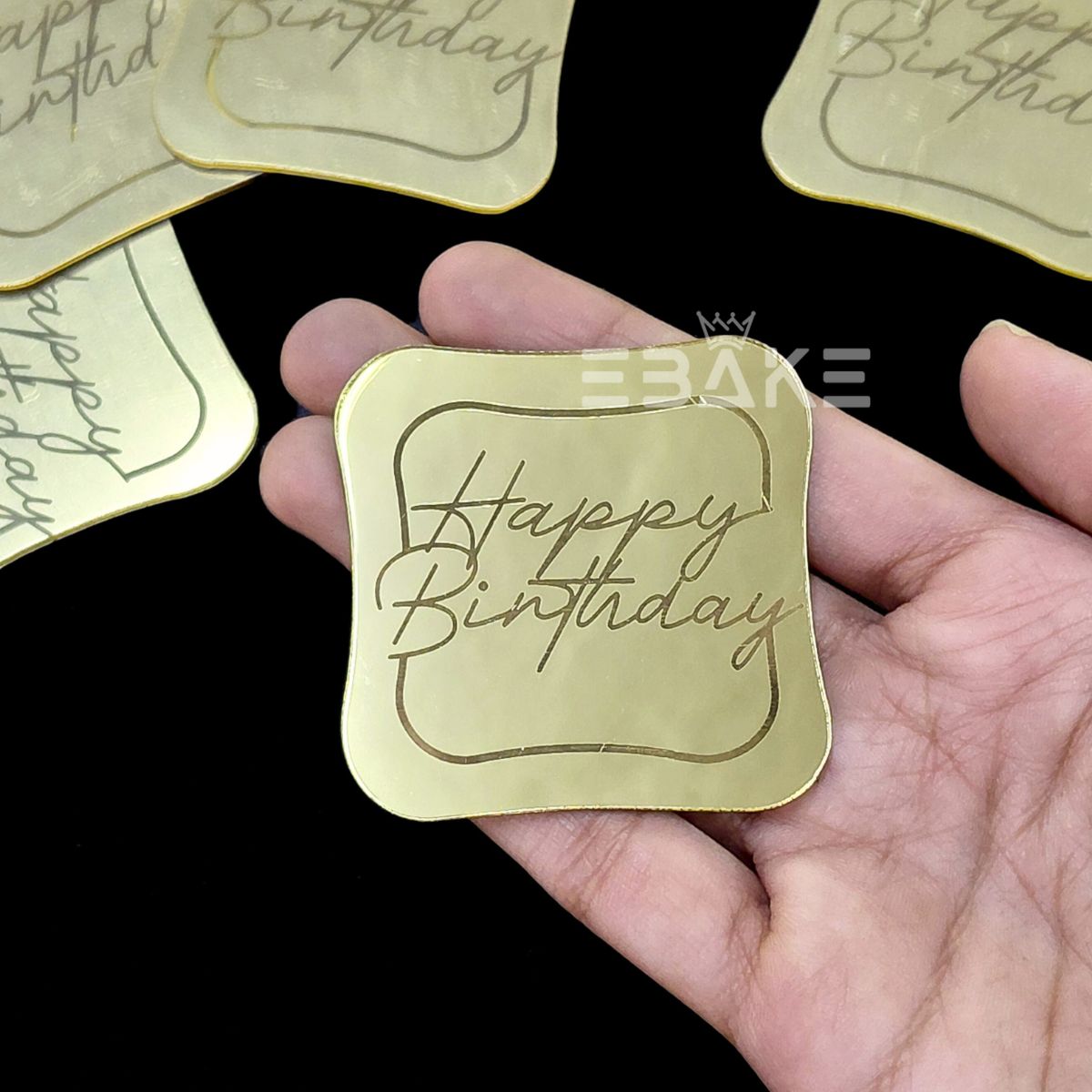 Happy Birthday Coin Topper 2" (Square) - Set of 10