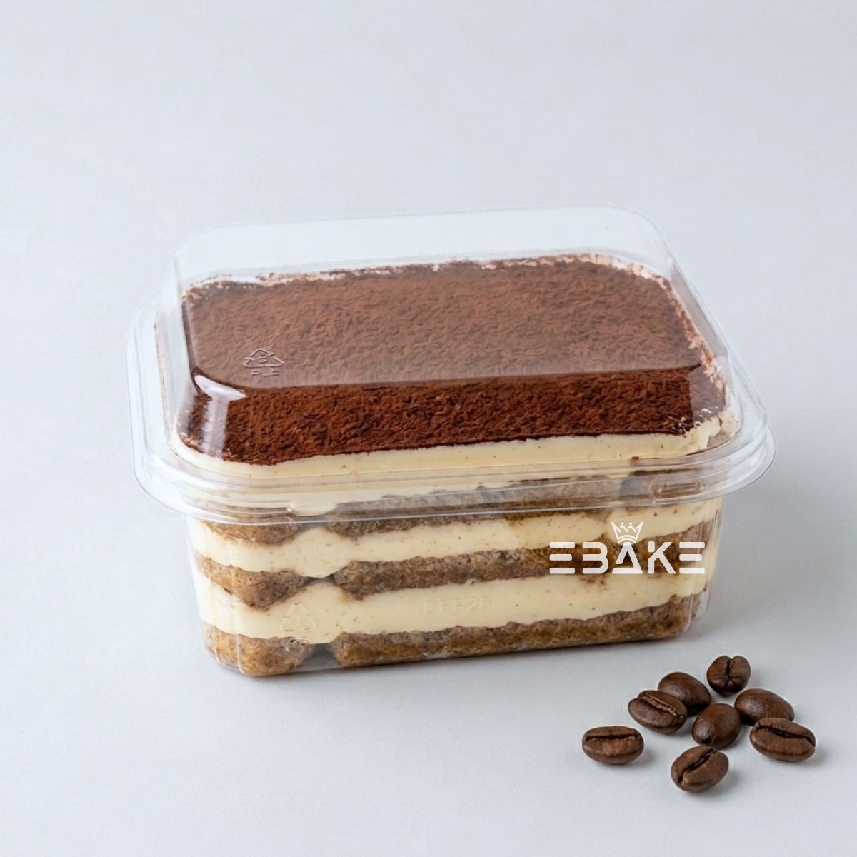 PET Plastic Disposable Clear Container With Lid For Desserts