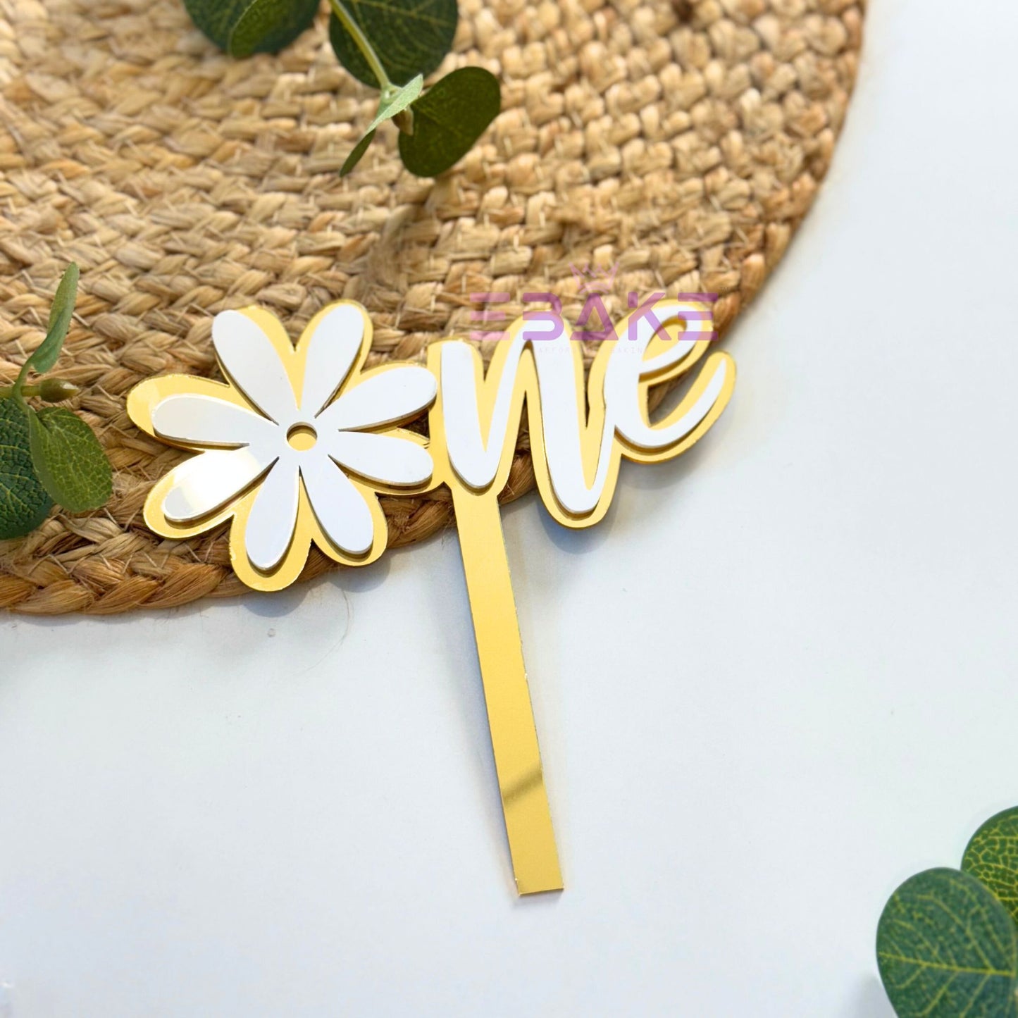 One Double Color Cake Topper