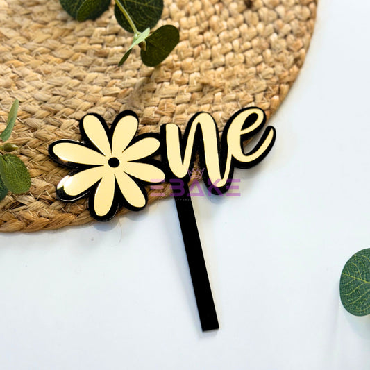 One Double Color Cake Topper
