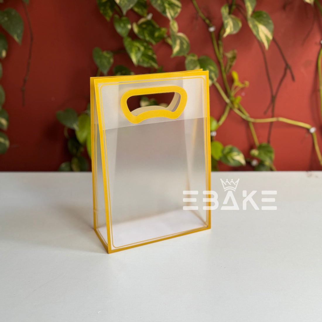 Small Frosted PVC Hamper Bag/Semi Transparent Goodie Bag (26x18x8cm ...