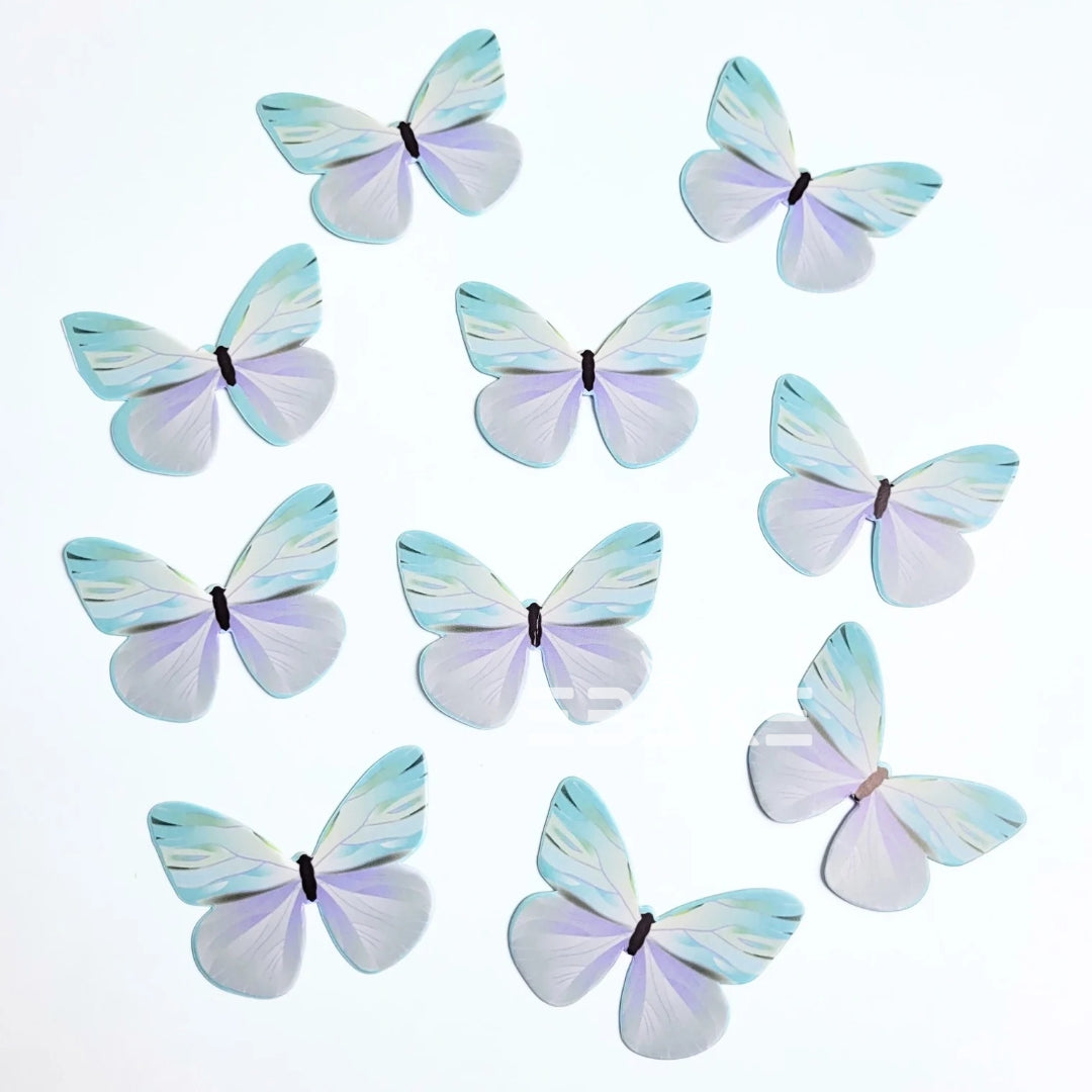 Paper Butterflies - Light Blue (Set of 10 Pieces)