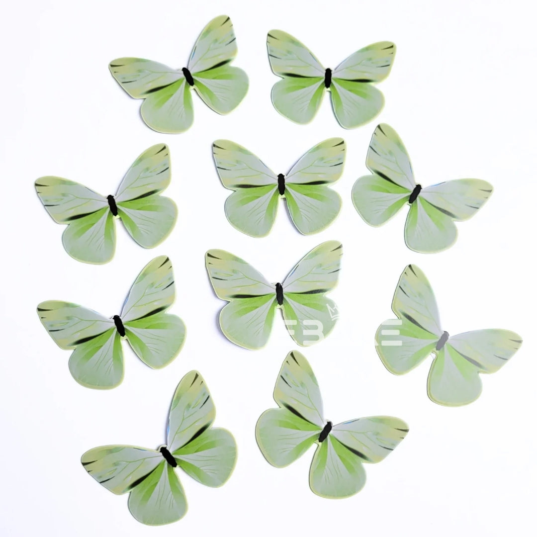 Paper Butterflies - Light Green (Set of 10 Pieces)