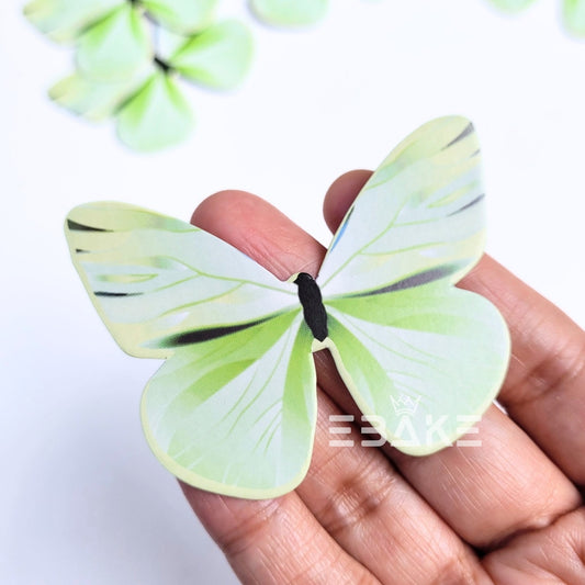 Paper Butterflies - Light Green (Set of 10 Pieces)