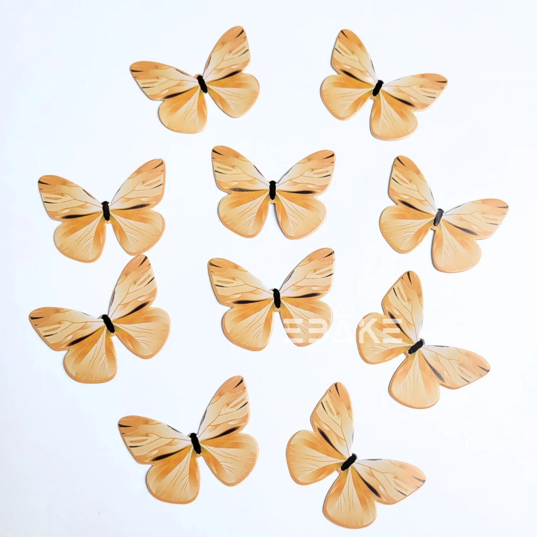 Paper Butterflies - Mango Yellow (Set of 10 Pieces)