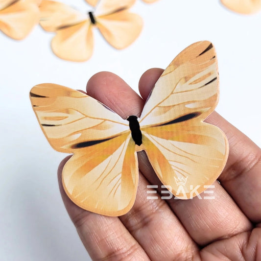 Paper Butterflies - Mango Yellow (Set of 10 Pieces)