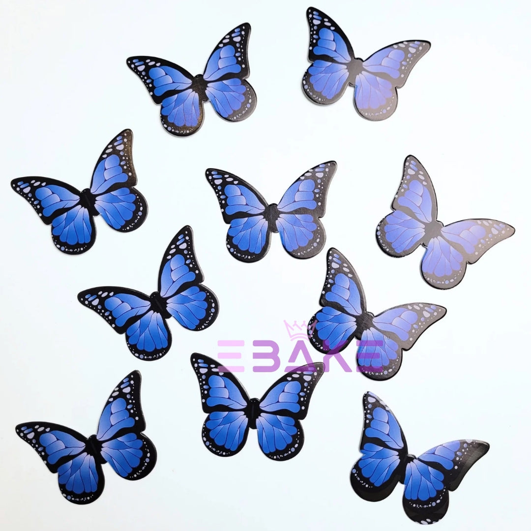 Paper Butterflies - Dark Blue (Set of 10 Pieces)