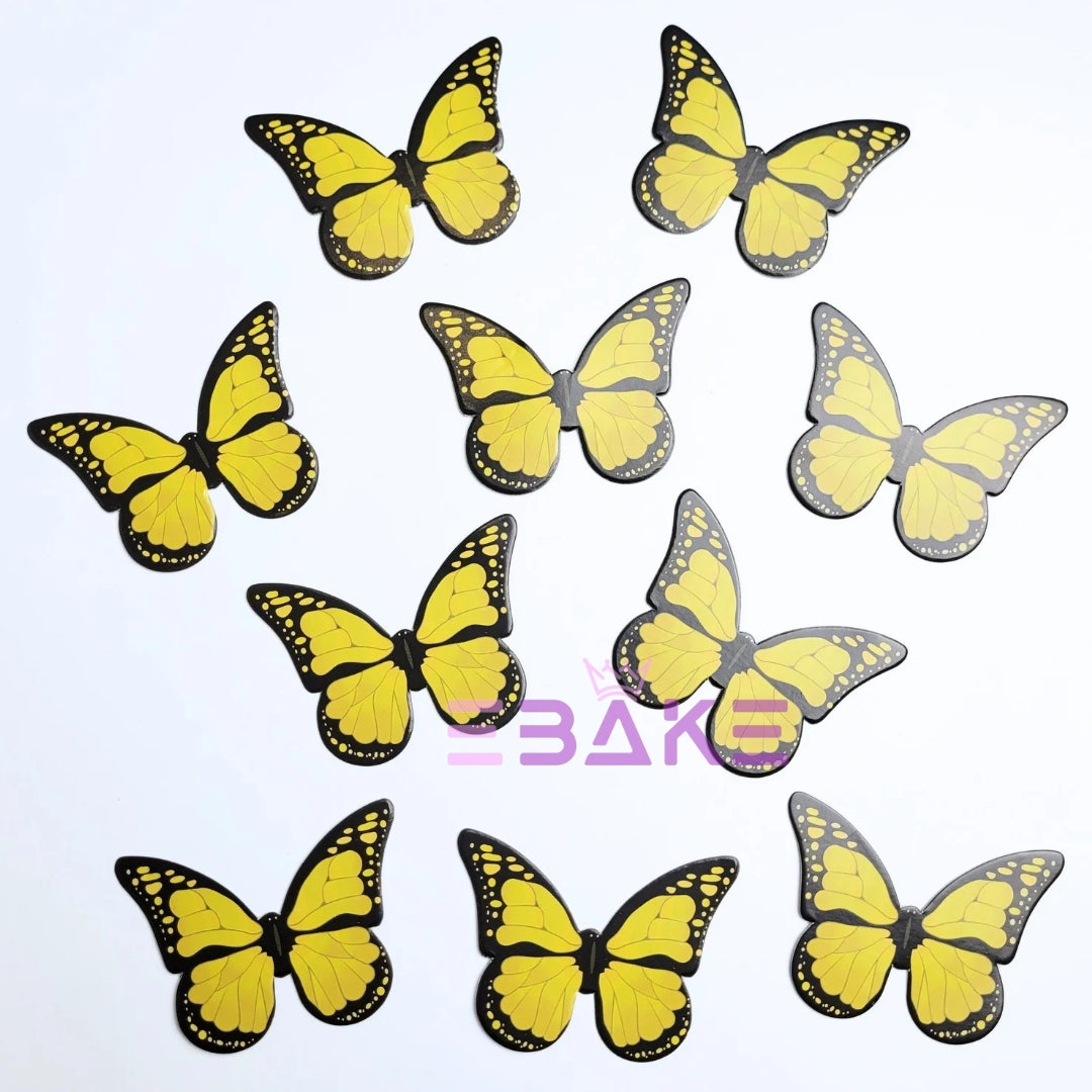 Paper Butterflies - Yellow (Set of 10 Pieces)