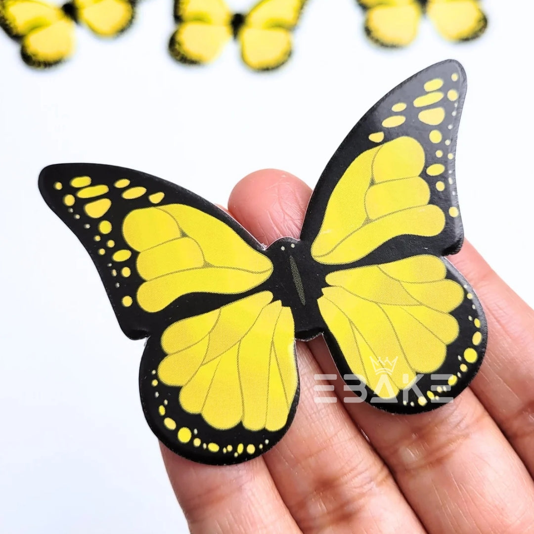 Paper Butterflies - Yellow (Set of 10 Pieces)